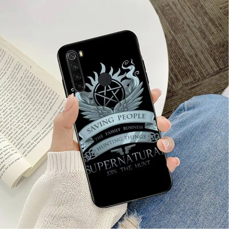 cool Supernatural tv logo Phone Case For Redmi note 8Pro 8T 9 Redmi note 6pro 7 7A 6 6A 8 5plus note 9 pro case xiaomi leather case custom