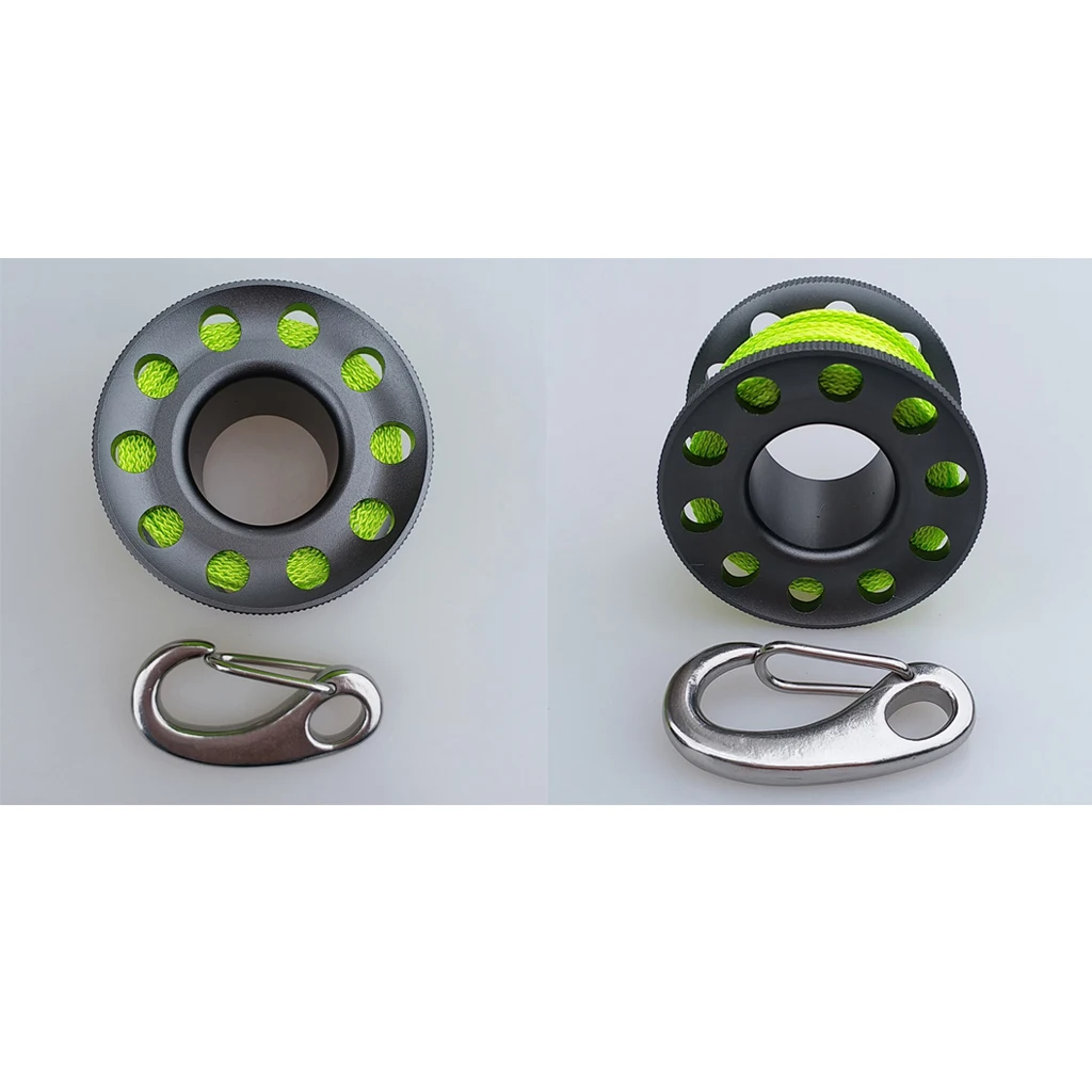 2 Scuba Reel With Egg Quick Link& Snap For Underwater Diving Water Sport Diving Guide Finger Spool 