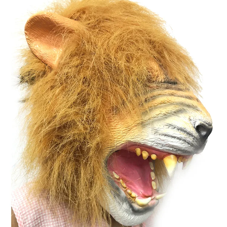 

2019 wangcz zhe gui lai Lion King Lion Latex Mask Animal Mask Halloween Party Masks