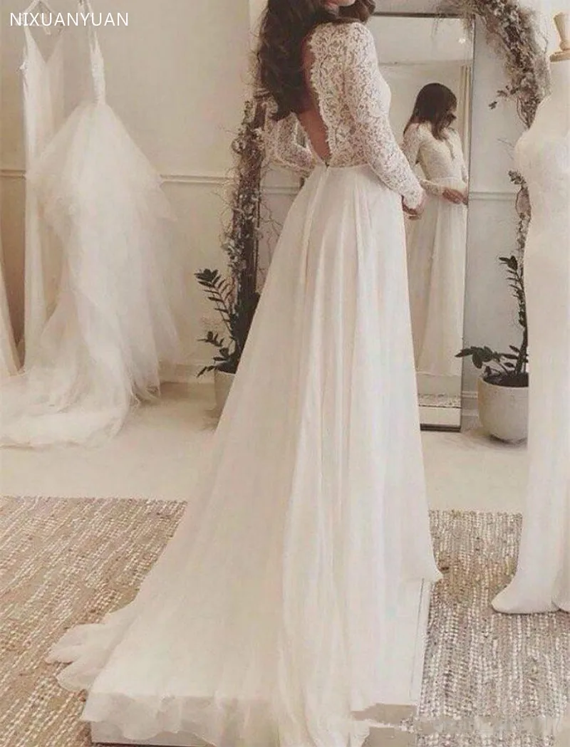 Африканское Бохо плюс Vestido De Noiva свадебное платье es с длинным рукавом v-образным вырезом кружева аппликации кружева свадебное платье на заказ