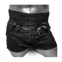 Sexy Mens Ruffle Lace Panties Dance Bloomers Sexy Lingerie Sissy Frilly Knickers Pettipants Fetish Layered Boyshort Underwear 1