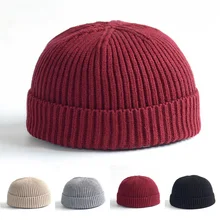 

Men Women Beanies Adult Hip Hop Beanies Outdoor Knitted Hat Beanie Skullcap Sailor Docker Winter Fisherman Cuff Brimless Cap
