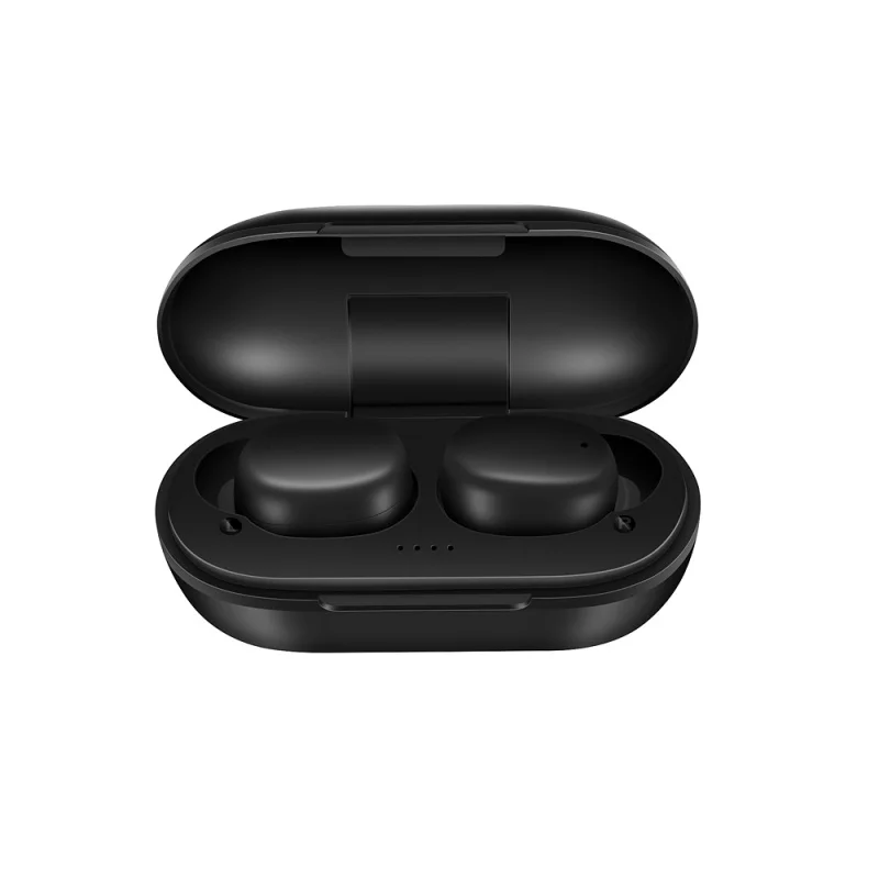 Мини Bluetooth 5,0 наушники Близнецы отпечатков пальцев сенсорная Беспроводная гарнитура спортивные стерео наушники-вкладыши - Цвет: Black