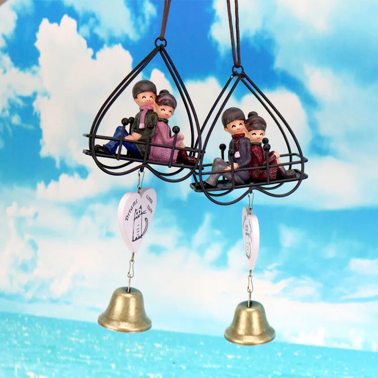 Creative Resin Wind Chime Zakka Grocery Couples Door And Window Hanging Decoration Bell Resin Crafts Students Gift Wholesale