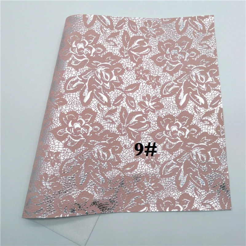 Glitterwishcome 21X29 см A4 размер винил для бантов с цветочным принтом искусственная ткань, синтетическая кожа листы для бантов, GM544A - Цвет: 9