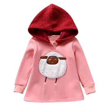 

New Baby Long Sleeve Dresses Autumn Casual Baby Girls Cartoon Print Long Sleeve Hoodie T-shirt Dress Kids Toddler Sundress