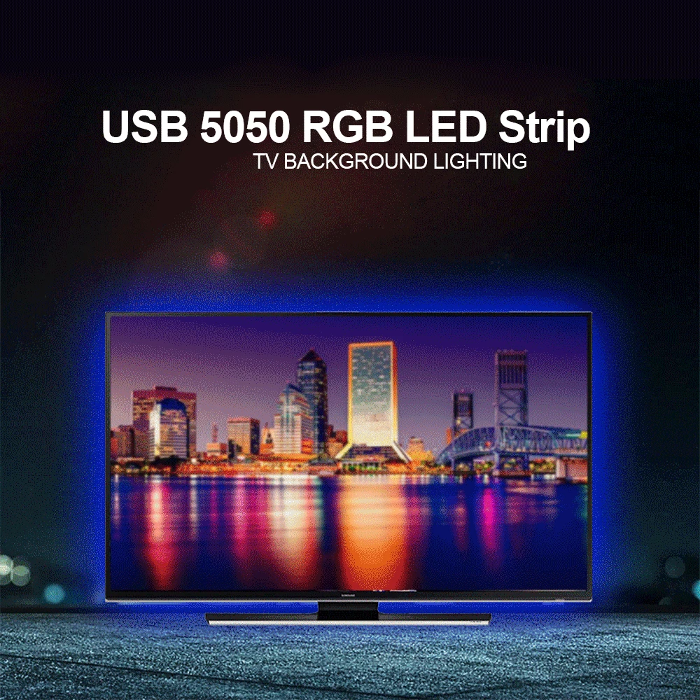 USB светодиодная подсветка под шкаф Bluetooth контроллер RGB световая полоса 5050 DC 5V
