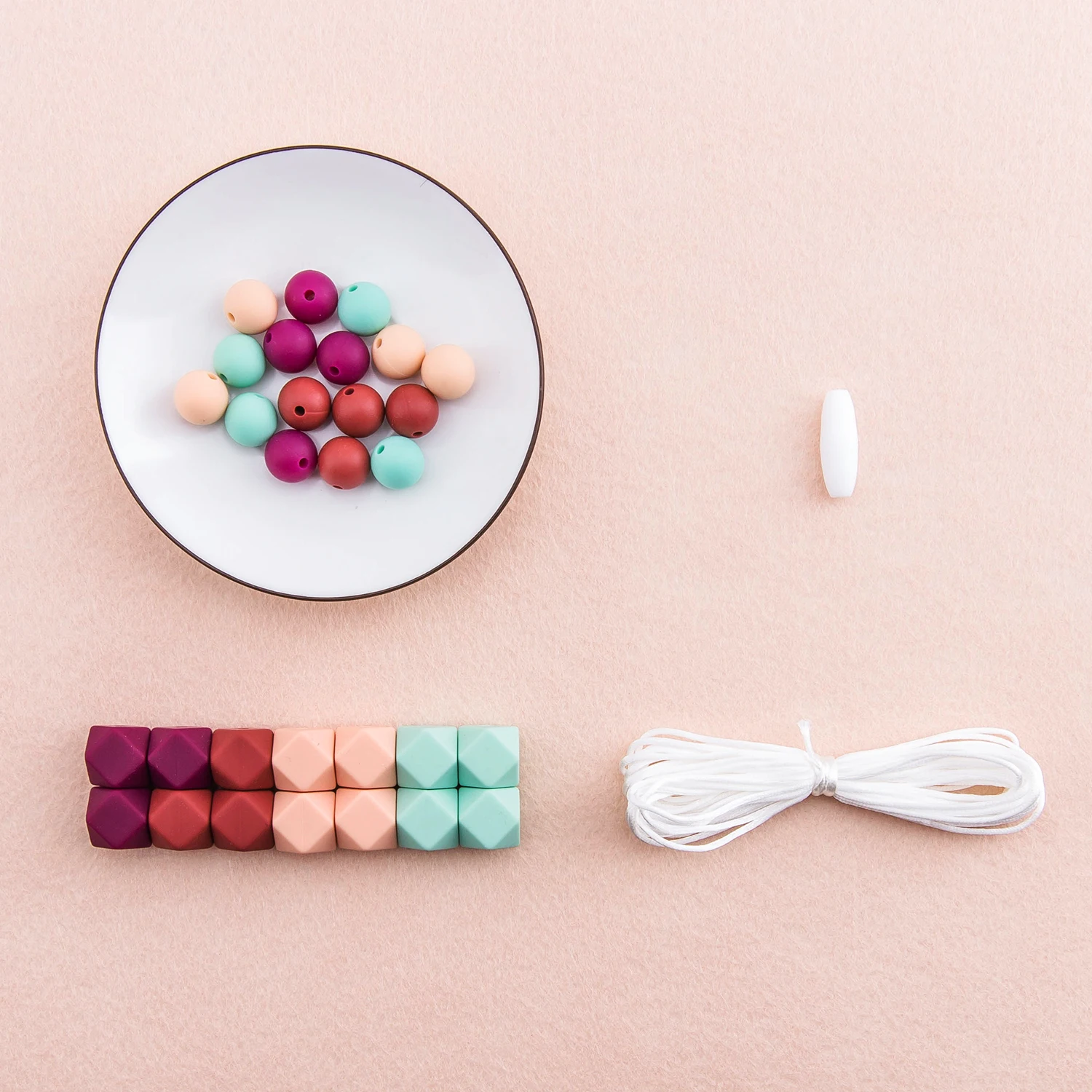 Силиконовые аксессуары для прорезывания зубов DIY Beads 1 комплект бижутерия для прорезывания зубов ручная работа пустышка Клип детский силиконовый Прорезыватель бусины