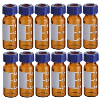 

100PCS Liquid Sampling Vials Sample Glass Bottles Amber Screwcap Storage Bottles Chromatography Vials