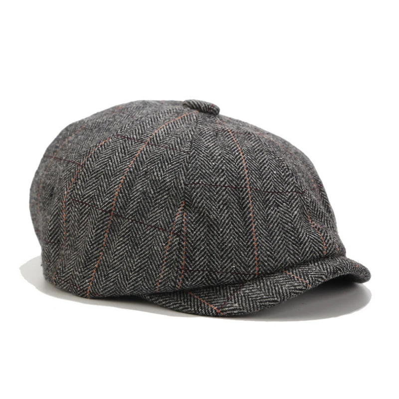 Casquette, Прямая поставка, шерстяная твидовая Кепка Newsboy, шапка в елочку для мужчин и женщин, Гэтсби, Ретро стиль, плоская кепка для водителя, BLM98