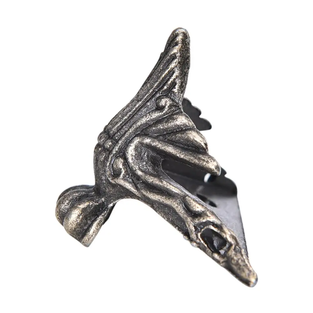 4X античная латунь, сплав цинка Jewelry деревянной подарочной коробке случае декоративные ноги ногу углу протектор 42x30 мм в наличии