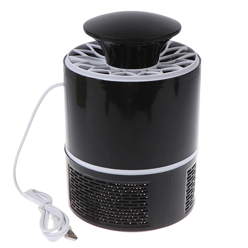 Черный Лампа от комаров, USB электрическая, без шума, без излучения, средство от насекомых, ловушка для мух, противомоскитная лампа для дома - Цвет: Черный