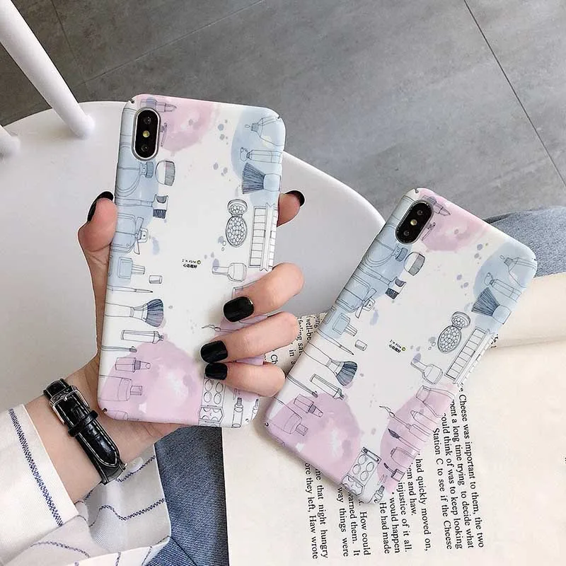 Розовые синие косметические жесткие чехлы для ПК huawei P30 P20 lite mate 20 Pro Honor 8X10 Lite 20 V20 Nova 3 3i 4 5 5i back fundas capa