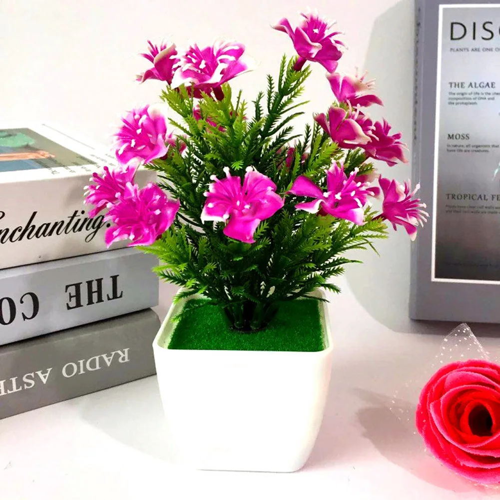 1 шт. искусственный цветок вишни в горшках|Искусственные и сухие цветы| |