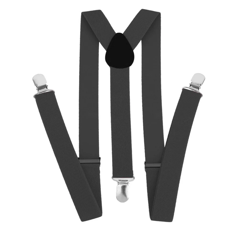 Unisex Elastic Y-Shape Braces Mens Womens Adjustable Clip-on Suspenders Adjust