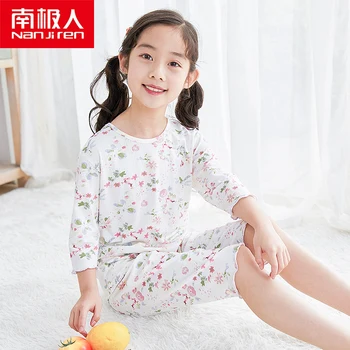

NANJIREN Nightgown Set Child Summer Pajamas Sets Shorts Baby Girl nightclothe Sleepwear Pajama Set Modal Children infant pyjamas