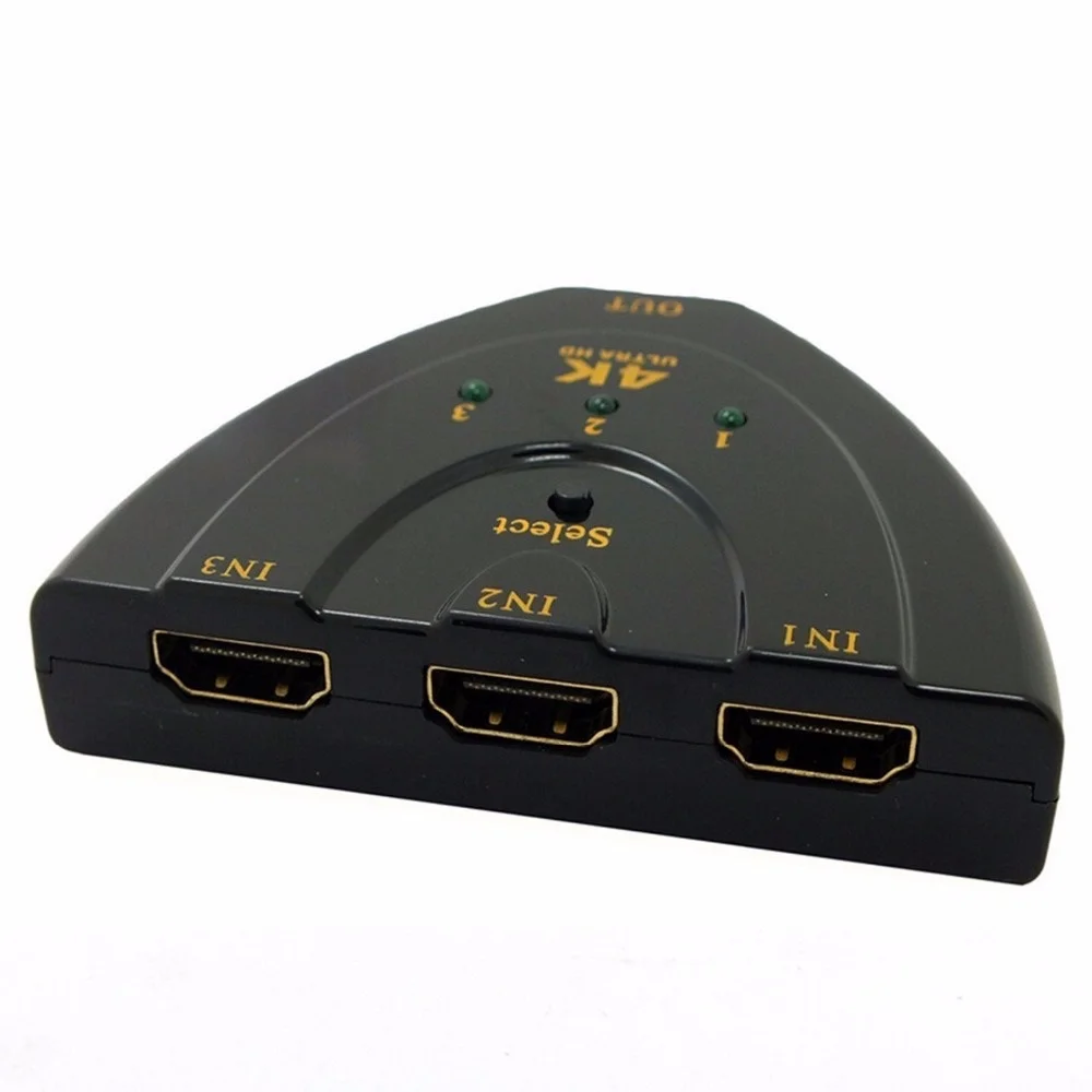 4 к* 2 к 3D Мини 3 порта HDMI переключатель 1.4b 4 к Коммутатор HDMI сплиттер 3 в 1 выход порт концентратор для DVD HDTV Xbox PS3 PS4 1080P