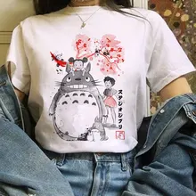 Oversized Tshirt Anime Tops Studio Ghibli Harajuku Kawaii Short-Sleeve Female Casual