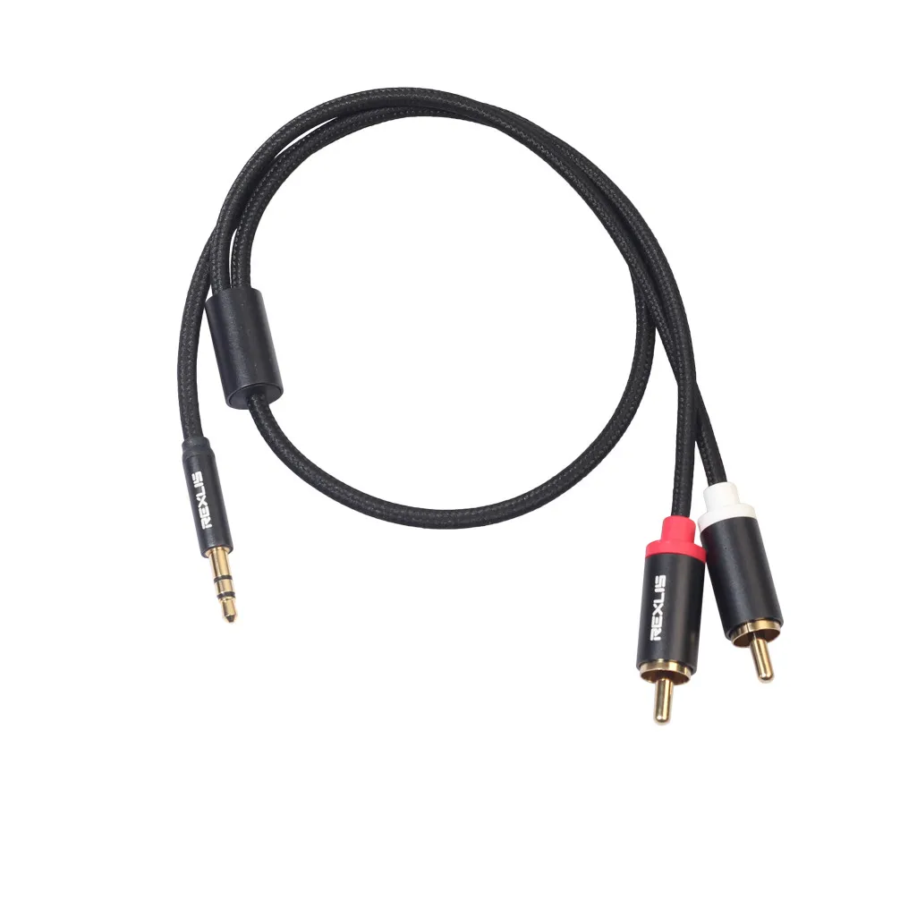 CARPRIE 2RCA до 3,5 мм штекер Aux кабель Позолоченные наушники Aux Jack Splitte Earphpnes аудио-Стерео адаптер Cables-L916