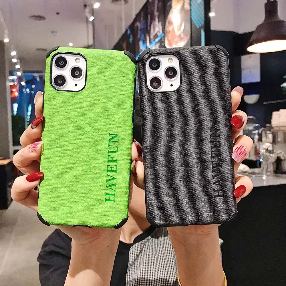 

Full Covered Anti-knock Phone Case for Iphone 11 Pro Coque XS XR XS 10 Case Simple Letters Back Cover for Iphone 7 8 6s 6 Plus