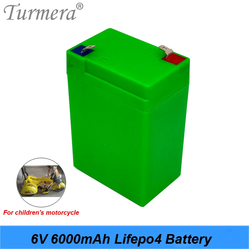 

Turmera 6V 6AH Lifepo4 Battery Replace Storage Batteries for Children Electric Car and Motorcycle Electronic Emergency Light Use
