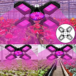 E26/E27 LED Grow Light Full Spectrum 240 LEDs Chips Phytolamp  100W 120W 150W Waterproof Phytolamp Foldable Plants Grow Lamps