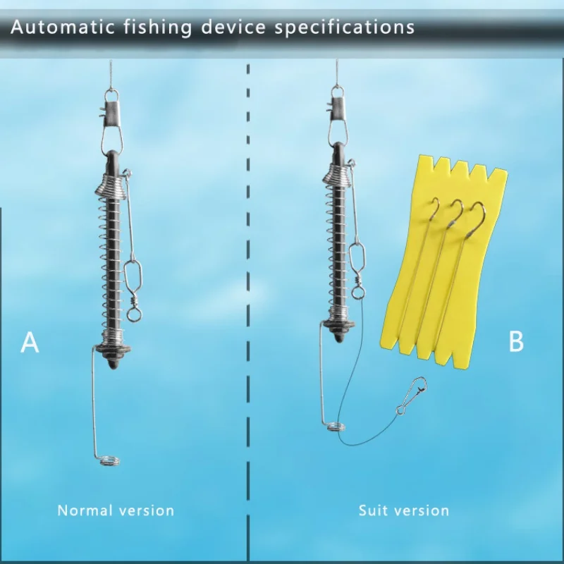 

Automatic Fishing Hook Fishing Device Fish Float Stainless Steel Spring Card Touches Hook Fishing Artifact Hook New