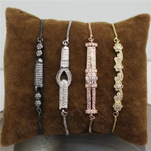 10 шт./лот, дизайн, разноцветный коннектор, cz браслет, покрытый кубическим цирконием, популярный браслет, дешево, опт