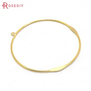 

(37063)10PCS 47MM 24K Gold Color Brass Big Circel Earring Hoop Earring Charms Jewelry Making Supplies Diy Findings Accessories