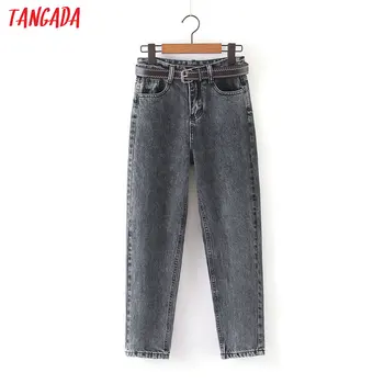 Tangada 2020 fashion women mom jeans pants   3
