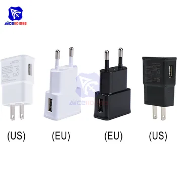 

5V 2A EU US Plug Adapter White Black USB Wall Charger Fast Charge Travel Power Adapter for Smartphone