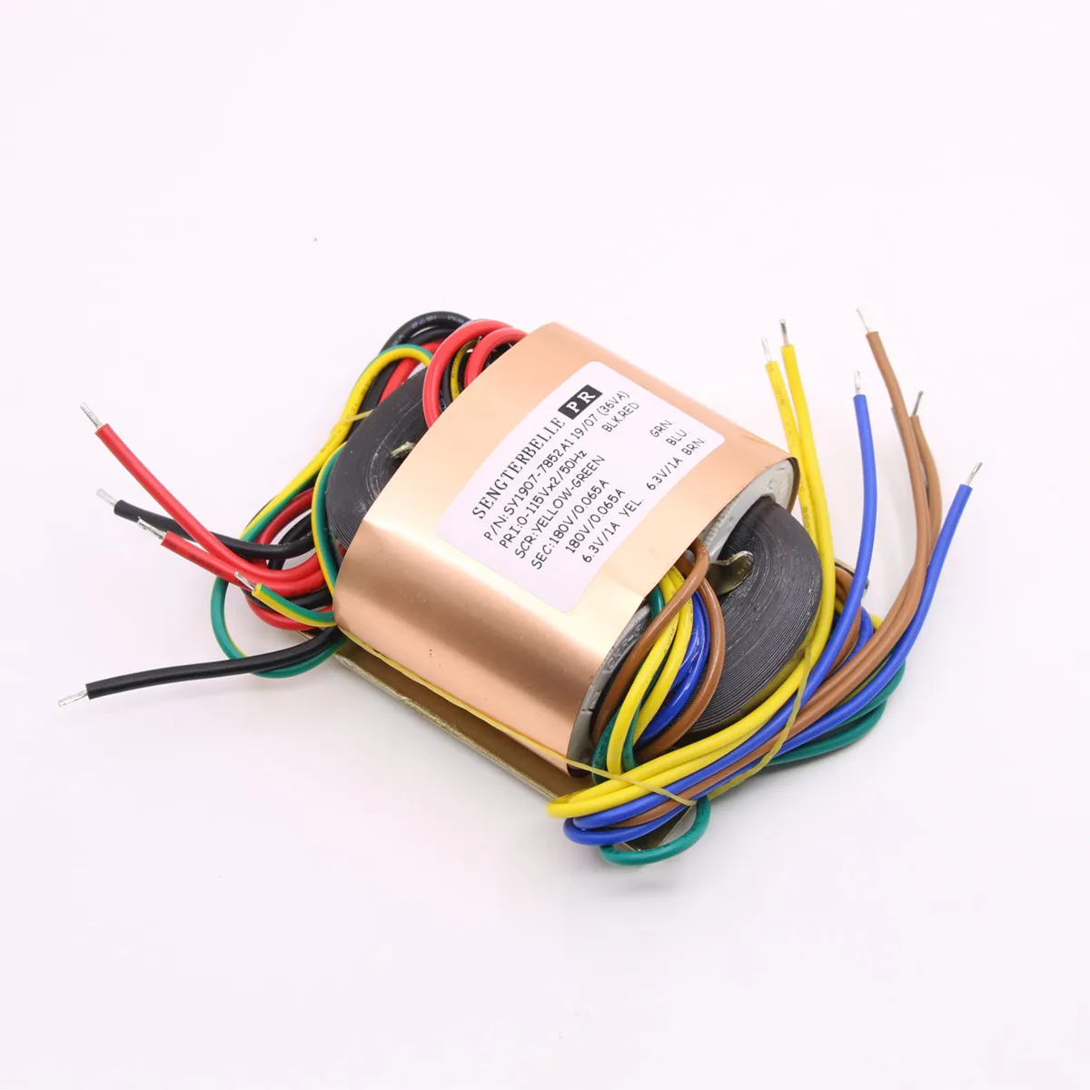 40W Audio R-Core Copper Transformer 180V-0-180V 0-6.3V 0-6.3V for Tube Preamp 