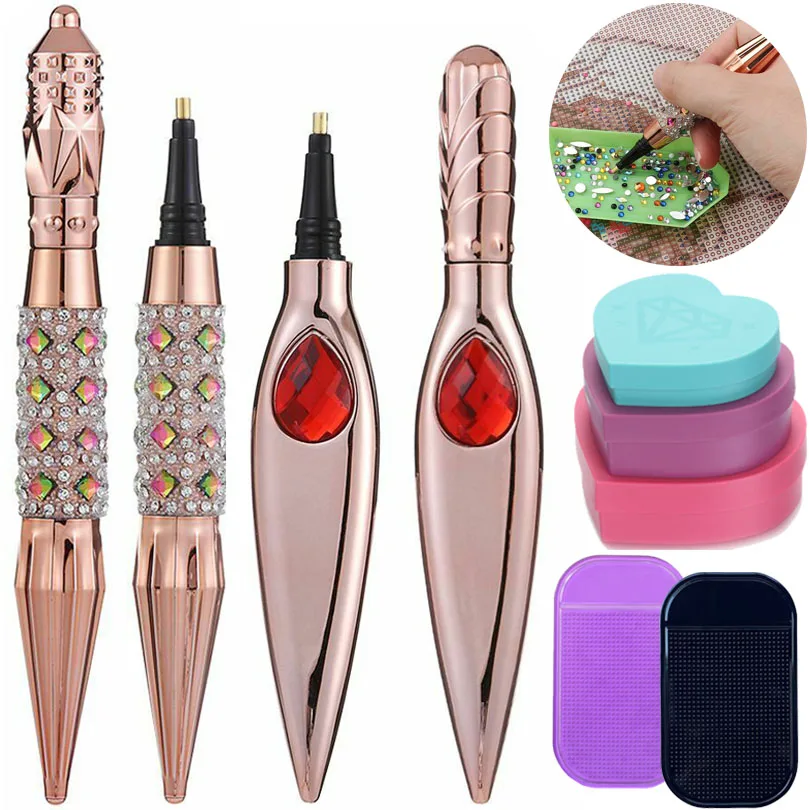 New Glitter Diamond Sparkle Point Drill Pen 5D Diamond Painting Pen Punto Croce Ricamo Fai Da Te Craft Nail Art Tool Accessori