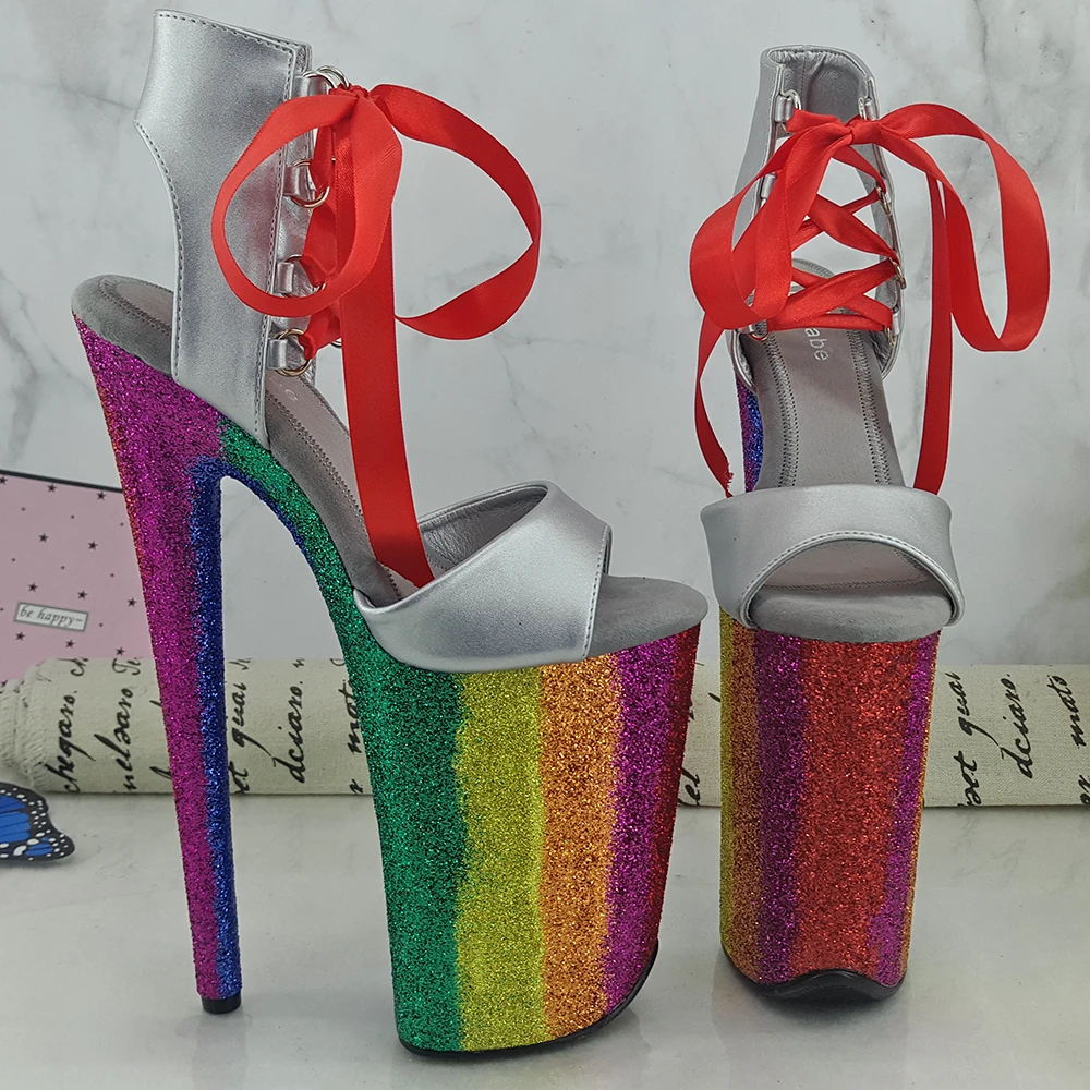 platform shoes rainbow