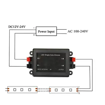 

DC 12-24V LED Single Color Strip Light Wireless Remote Controller RF Dimmer for SMD 5050 3528 Single Color LED Strip jk1693