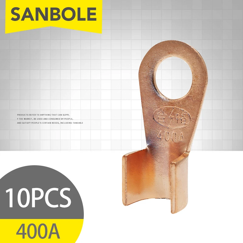 

10pcs Copper Terminal OT-400A Wire Connection Cable Ring O-shape Electrical Industrial Use Connector