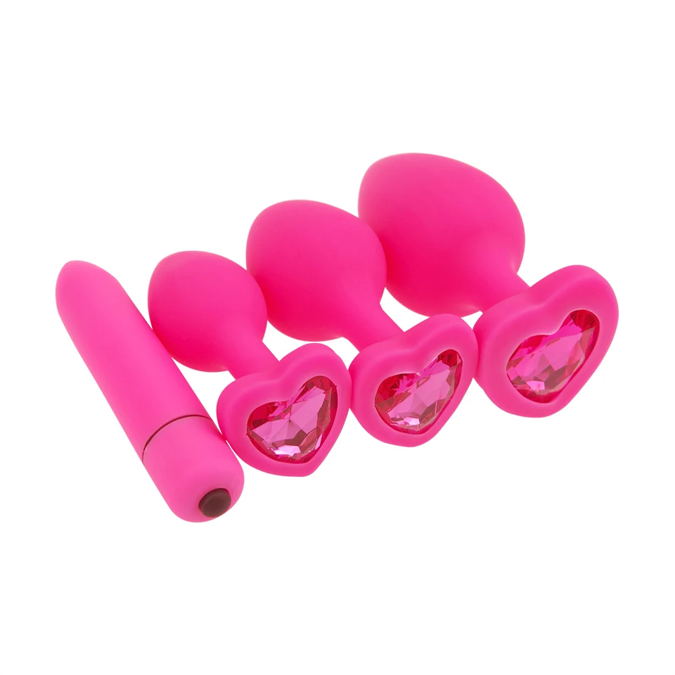 Silicone Anal Plug Women Soft Comfortable Butt Beads Ball Plugs Heart Crystal Base Prostate Massager Adult Gay Sex Toys | Красота и