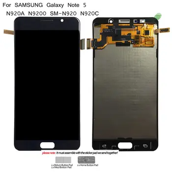 

Ready stock 5.7'' Display For SAMSUNG GALAXY Note 5 LCD SM-N9208 Touch Screen Assembly Note5 N9200 N920F N920T N920A N9208 LCD