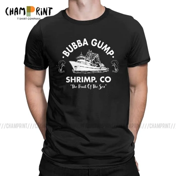 

Men's Bubba Gump Shrimp T Shirt Fishing Fish Funny Fisherman Clothing Funny Short Sleeve Tee Shirt Plus Size T-Shirt