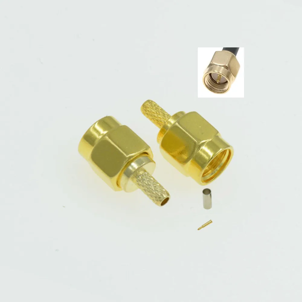 

SMA Male Straight RF Connector For RG316 RG174 LMR100 Cable 1pc