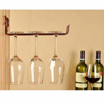 

Retro style Wine Glass Rack Stainless Steel Wall Mounted Goblet Cup Shelf