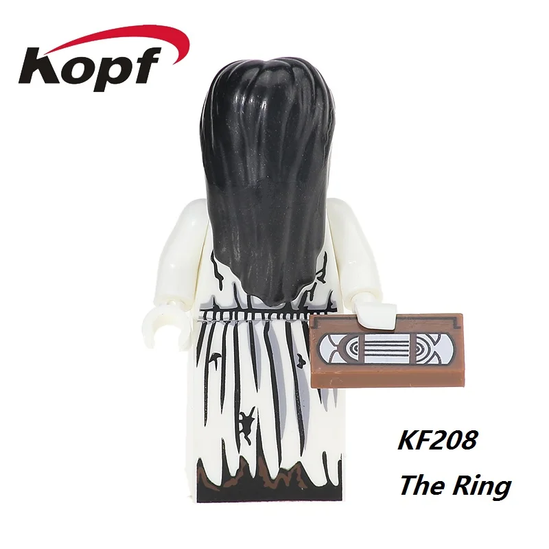 

The Horror Theme Movie The Ring Exorcist Hackey Mask Jason Bruce Banner Nightmares Sally Shock Building Blocks Kids Toys KF208