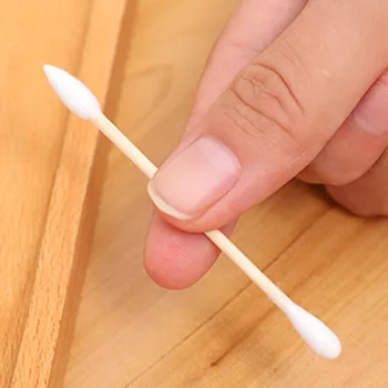 

500pcs Cotton Swabs Double Ball Head Bamboo Stick Cleaning Absorbent Cotton Swabs Brochas Maquillaje Marihuanna Cogollos