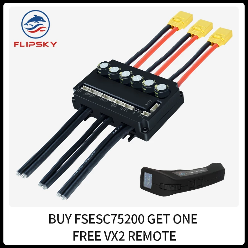 FSESC75200 75V мощный ток 200A ESC Base On Vesc для E-Foil / Fighting Robot Surfboard AGV контроллер рычага | Flipsky