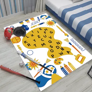 

Flannel Carpet English Color Alphabet Learning GameCarpet Home Play Decoration Mat Non-Slip Children's Mats Crawling Carpet