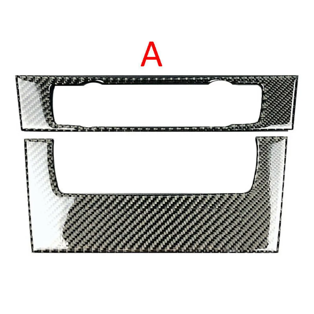 

car Carbon Fiber Air Condition CD Panel Cover Trim For BMW 3 Series E90 E92 E93 2005-2012 2pcs car CD Panel decorative cover