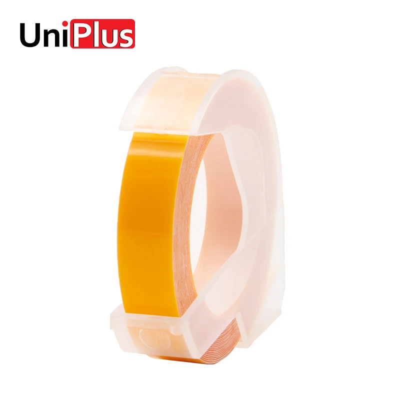 UniPlus DYMO 3D этикетки желтые 9 мм для Motex E101 E202 E303 dymo 1610 1540 1880 принтер этикеток ПВХ