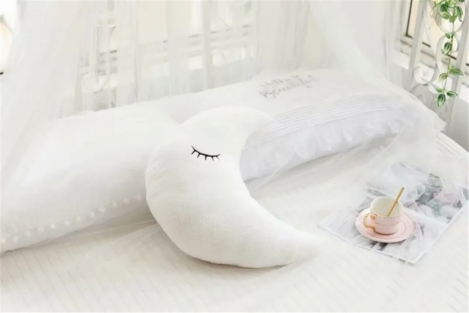 Brinquedos de Pelúcia Gota de Água Aniversários para Crianças e Meninas Céu de Pelúcia Travesseiros Dormindo Sorriso Nuvem Estrela Lua Almofada Natureza Travesseiro 29 lua almofada natureza travesseiro aniversários para crianças e meninas