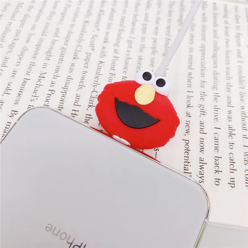 Горячая милый мультфильм animel кабель протектор для iphone usb кабель chompers держатель зарядное устройство провода Органайзер аксессуары для телефонов