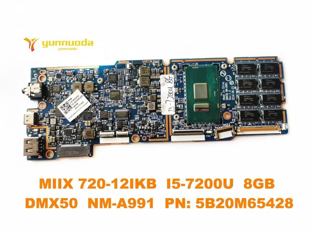 Оригинальный Для Lenovo MIIX 720-12IKB Материнская плата ноутбука I5-7200U 8 Гб DMX50 NM-A991 PN